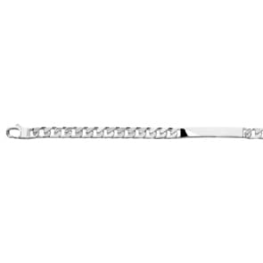 Bracelet gourmette 4 faces à graver Argent 925 rhodié 5.0mm