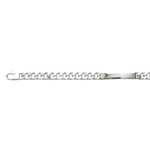 Gravurarmband Panzer 4-seitig 925 Silber rhodiniert 6.0mm