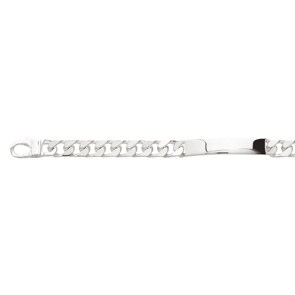 Bracelet gourmette 4 faces à graver Argent 925 rhodié 7.0mm