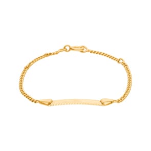 Gravurarmband Panzer 750/18 K Gelbgold 2.1mm - 14cm