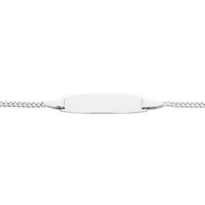 Gravurarmband Panzer 750/18 K Weissgold 1.4mm - 14cm
