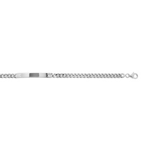 Bracelet gourmette à graver Argent 925 rhodié 4.0mm