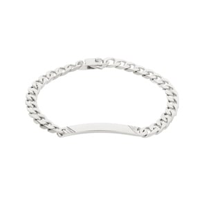 Gravurarmband Panzer 925 Silber rhodiniert 5.5mm