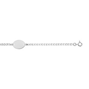 Gravurarmband Schiffsanker 925 Silber rhodiniert 2.3mm
