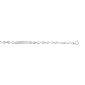 Gravurarmband Schiffsanker 925 Silber rhodiniert 3.3mm