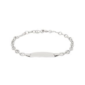 Gourmette bébé marine Argent rhodié 3.3mm