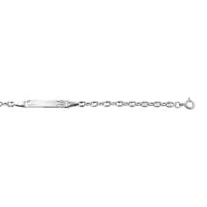 Gravurarmband Schiffsanker 925 Silber rhodiniert 3.4mm