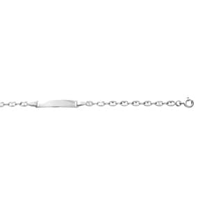 Gravurarmband Schiffsanker 925 Silber rhodiniert 3.4mm