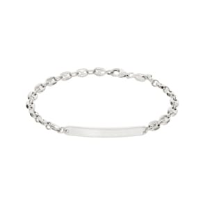 Bracelet maill marine à graver Argent 925 rhodié 4.6mm
