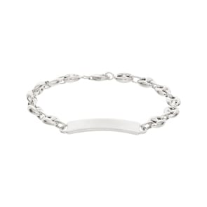 Gravurarmband Schiffsanker 925 Silber rhodiniert 7.0mm