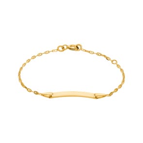 Gravurarmband Stäbchenpanzer 750/18 K Gelbgold 1.5mm - 14cm