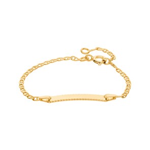 Gravurarmband Stäbchenpanzer 750/18 K Gelbgold 2.0mm - 13cm