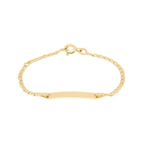 Gravurarmband Stäbchenpanzer 750/18 K Gelbgold 2.0mm - 13cm