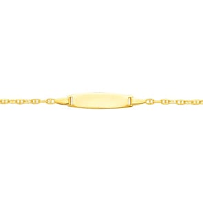 Gravurarmband Stäbchenpanzer 750/18 K Gelbgold 2.1mm - 14cm