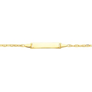 Gravurarmband Stäbchenpanzer 750/18 K Gelbgold 2.1mm - 14cm