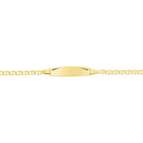 Gravurarmband Stäbchenpanzer 750/18 K Gelbgold 2.5mm - 14cm