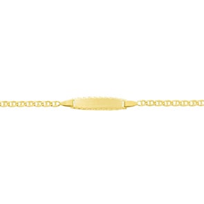 Gravurarmband Stäbchenpanzer 750/18 K Gelbgold 2.5mm - 14cm