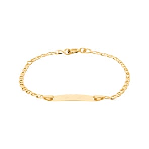 Gravurarmband Stäbchenpanzer 750/18 K Gelbgold 2.8mm - 14cm