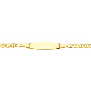 Gravurarmband Stäbchenpanzer 750/18 K Gelbgold 3.3mm - 14cm