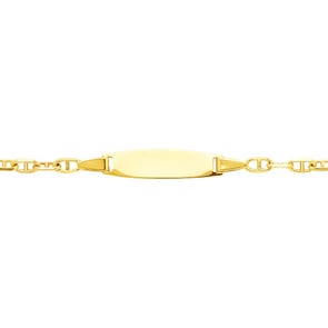 Gravurarmband Stäbchenpanzer 750/18 K Gelbgold 3.3mm - 14cm