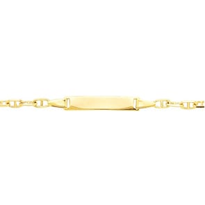Gravurarmband Stäbchenpanzer 750/18 K Gelbgold 3.3mm - 14cm