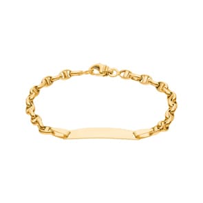 Gravurarmband Stäbchenpanzer 750/18 K Gelbgold 3.9mm - 14cm