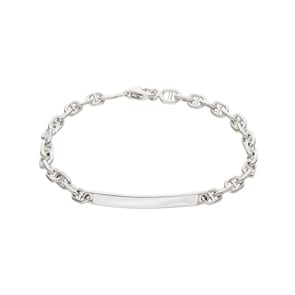 Gravurarmband Stäbchenpanzer 925 Silber rhodiniert 4.9mm