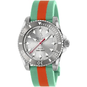 Gucci Dive L Automatic Türkis / Orange