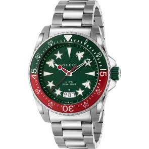 Gucci Dive XL Argenté / Vert