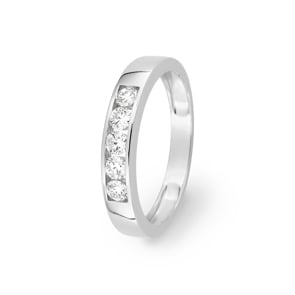 Herrenring 375/9 K Weissgold mit Lab Grown Diamanten 0.50 ct