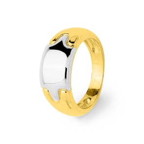 Herrenring 750/18 K Gelb-/Weissgold