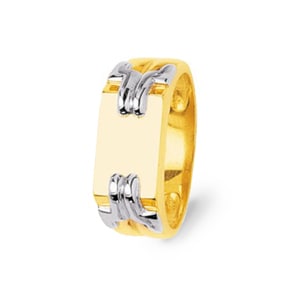Herrenring 750/18 K Gelb-/Weissgold
