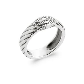 Herrenring Quantum 925 Silber verziert