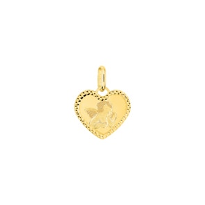 Herzanhänger 375/9 K Gelbgold mit Schutzengel