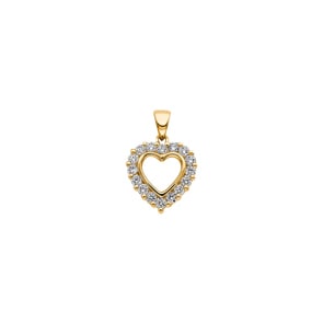 Herzanhänger 750/18 K Gelbgold mit Diamanten 0.41 ct H/si