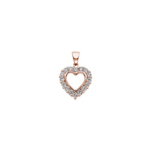 Herzanhänger 750/18 K Roségold mit Diamanten 0.41 ct H/si