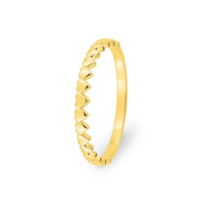 Herzring 750/18 K Gelbgold