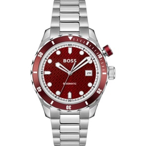 Hugo Boss Bossmatic Date Silbrig / Rot