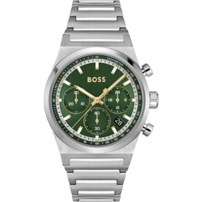 Hugo Boss Candor Chrono Silvery / Green
