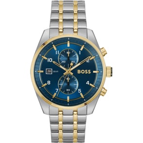 Hugo Boss Skytraveller Chronograph Bicolour / Blue