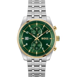 Hugo Boss Skytraveller Chronograph Silver / Green