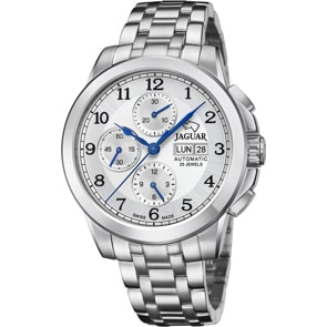 Jaguar Automatik Chronograph Day Date Silbrig 45mm