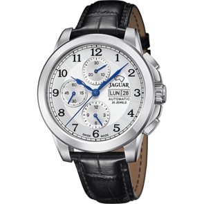 Jaguar Automatik Chronograph Day Date Silbrig / Schwarz 45mm