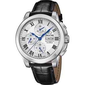 Jaguar Automatik Chronograph Day Date Silbrig / Schwarz 45mm