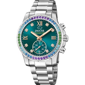Jaguar Connected Lady Silbrig / Türkis 37mm
