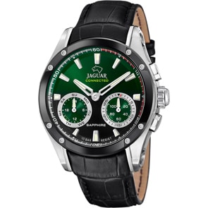 Jaguar Connected Men Chronograph Hybridwatch Leder