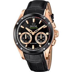 Jaguar Connected Men Chronograph Hybridwatch Leder