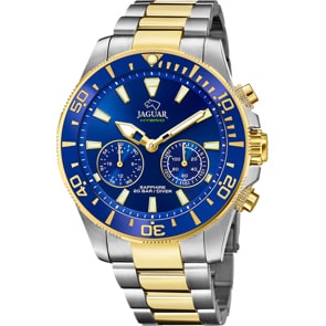 Jaguar Connected Men Diver Chronograph Hybridwatch Bicolor / Blau