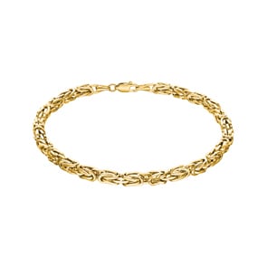 Bracelet royale classique or jaune 750/18 ct semi-massif 4.2mm
