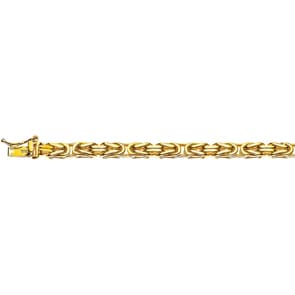 Bracelet chaîne royale classique or jaune 750/18 ct massif 4.0mm - 19cm